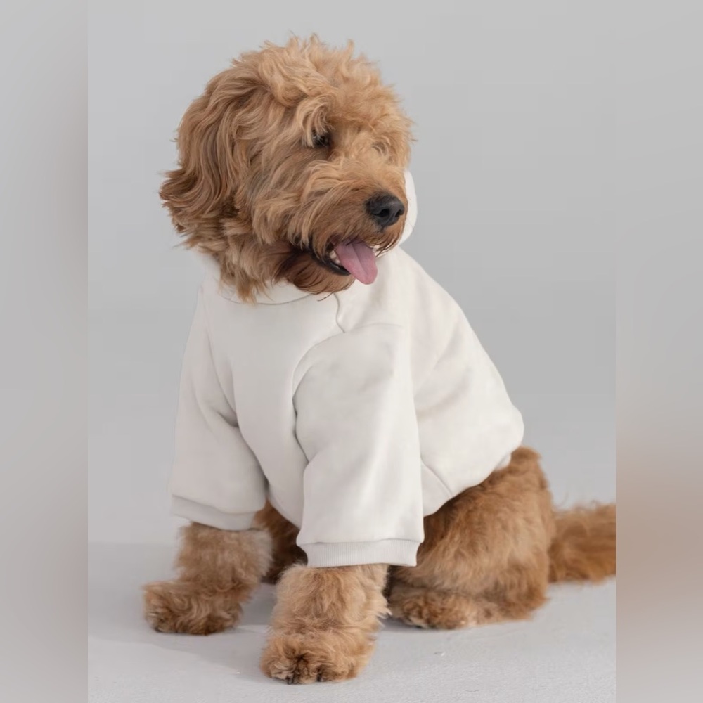 New Comfrt Tranquil Paw Hoodie Dog Sweatshirt Cement Small - Picture 3 of 6